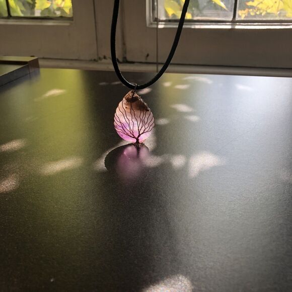 Tree Of Life Pendant Wire Wrap Necklace Amethyst Stone, Reiki, Yoga, Buddhist - Picture 3 of 6